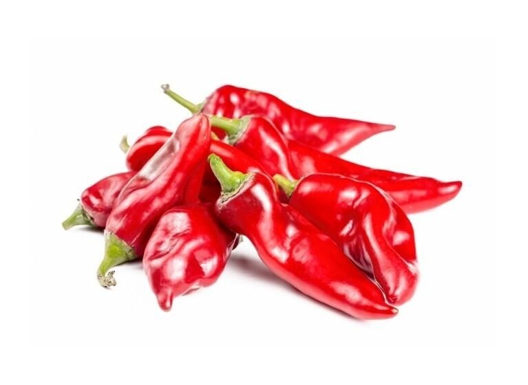 Natur taze kırmızı kapya biberi, yüksek C vitamini içeren sağlıklı sebze ihracatı.